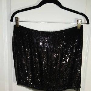 Susana Monaco black sequin mini skirt Size 2